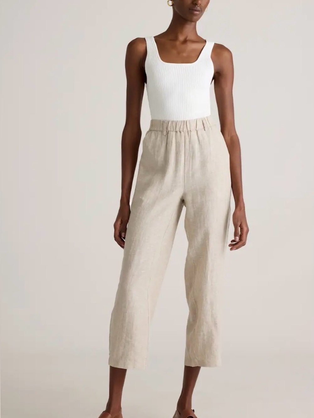 Quince 100% Linen tan pants